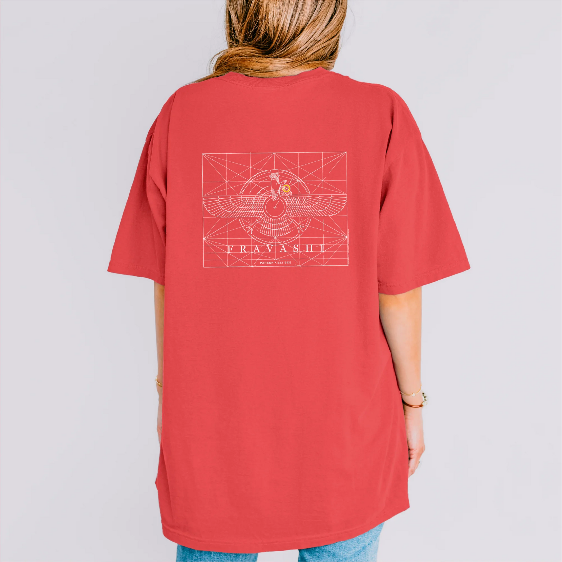 PARSLEX - Fravashi Grid cotton graphic T-shirt