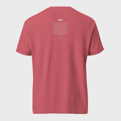 Fravashi in Red Grid cotton graphic T-shirt