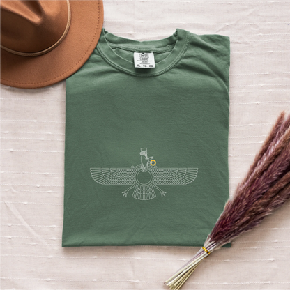 Fravashi Grid cotton graphic T-shirt