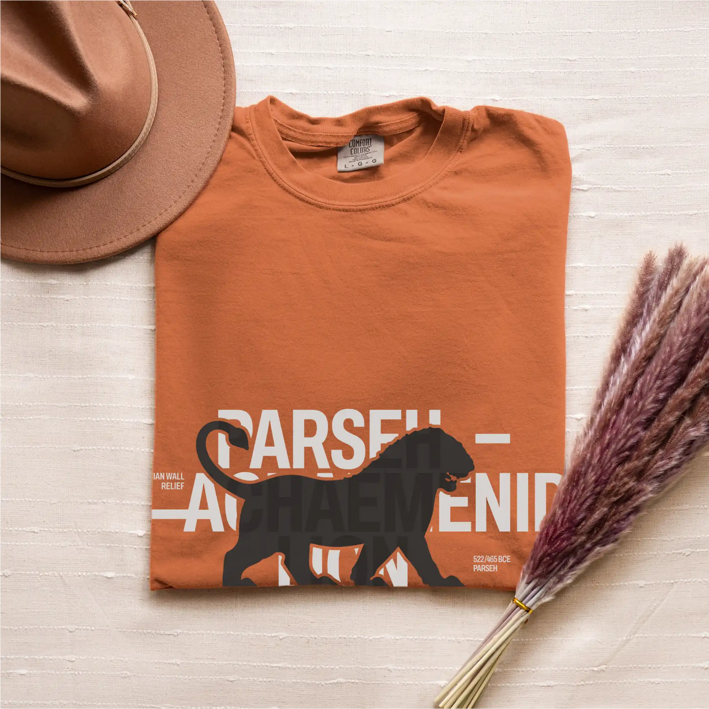 Achaemenid Lion cotton graphic T-shirt