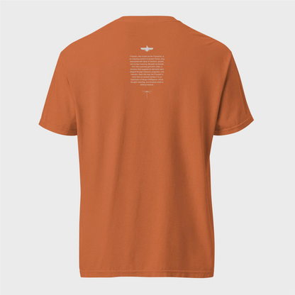 Fravashi in Red Grid cotton graphic T-shirt