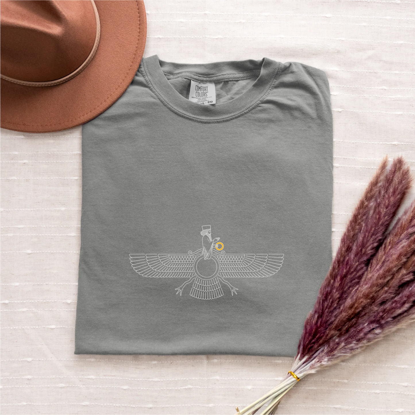 Fravashi Grid cotton graphic T-shirt
