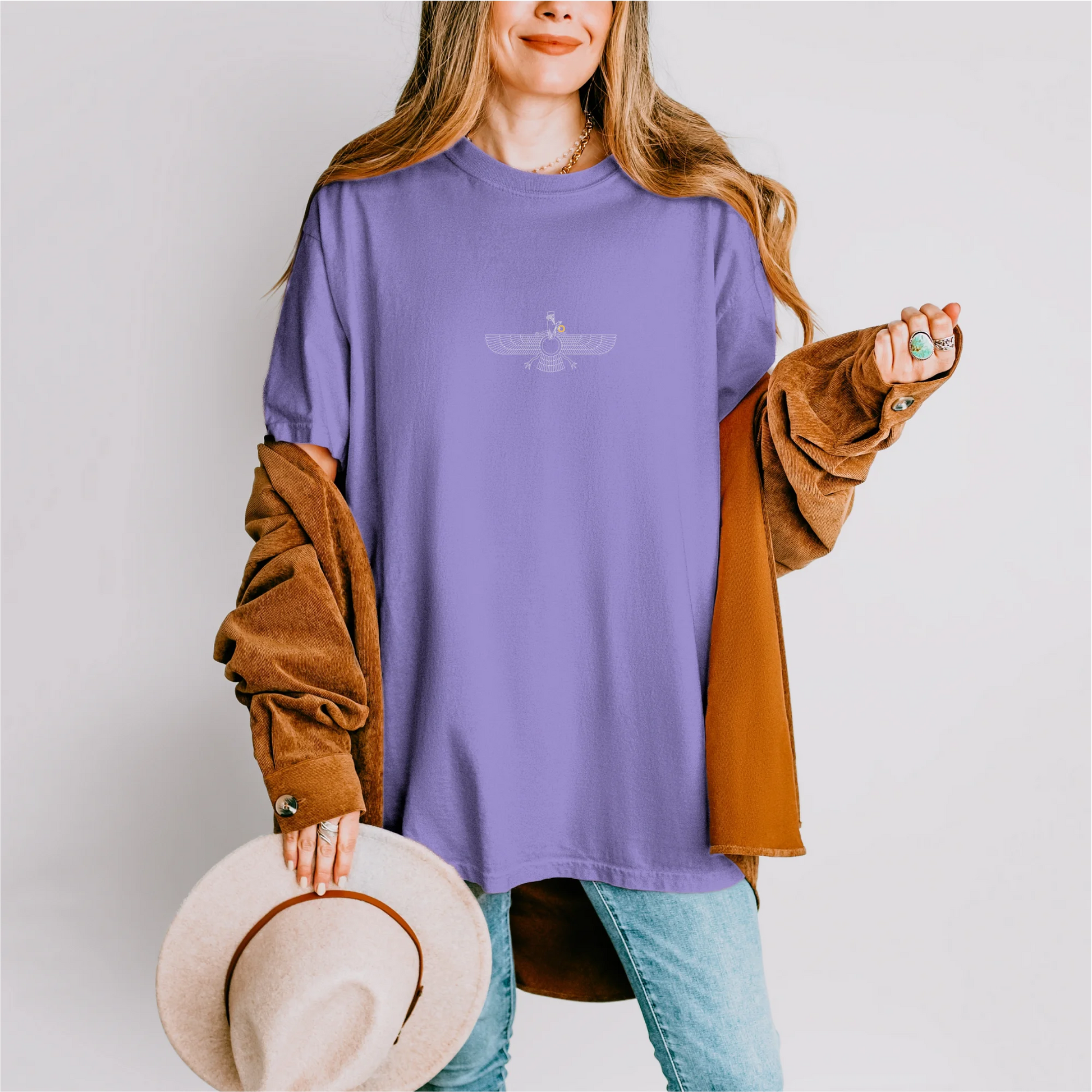 PARSLEX - Fravashi Grid cotton graphic T-shirt
