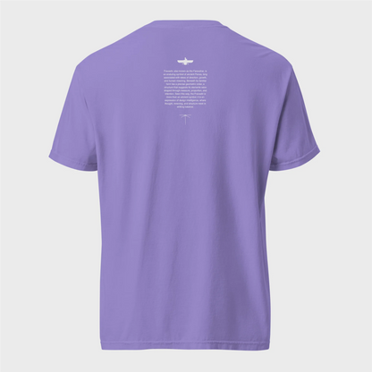 Fravashi in Red Grid cotton graphic T-shirt