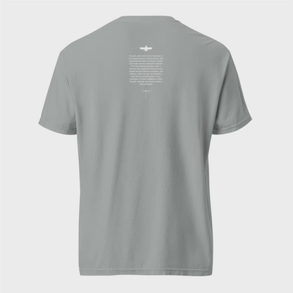 Fravashi in Red Grid cotton graphic T-shirt