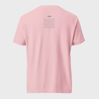 Fravashi in Red Grid cotton graphic T-shirt