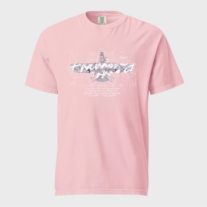 Fravashi in Red Grid cotton graphic T-shirt