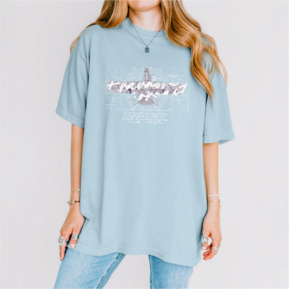 Fravashi in Red Grid cotton graphic T-shirt