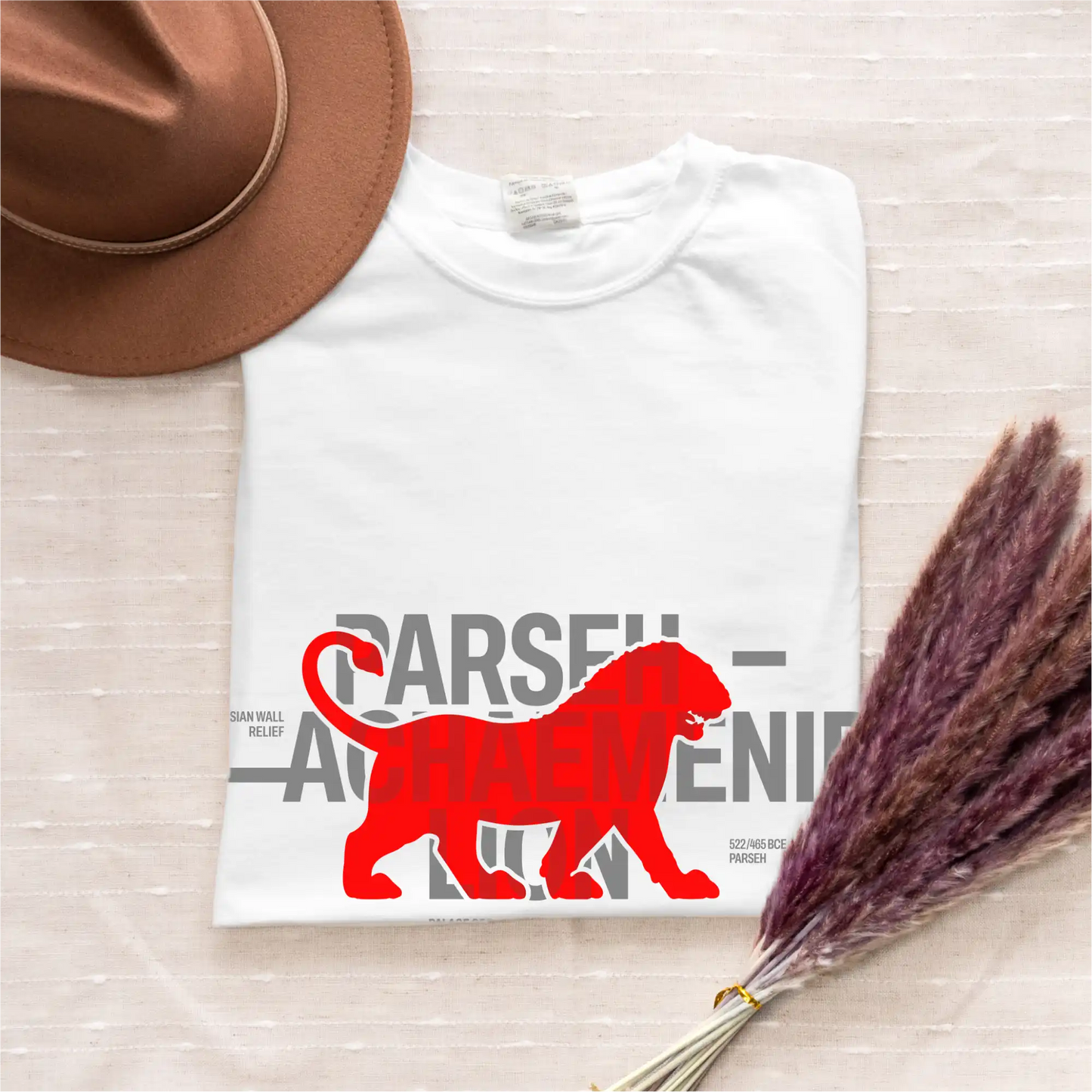 Achaemenid Lion cotton graphic T-shirt