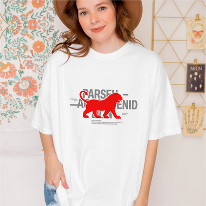 Achaemenid Lion cotton graphic T-shirt