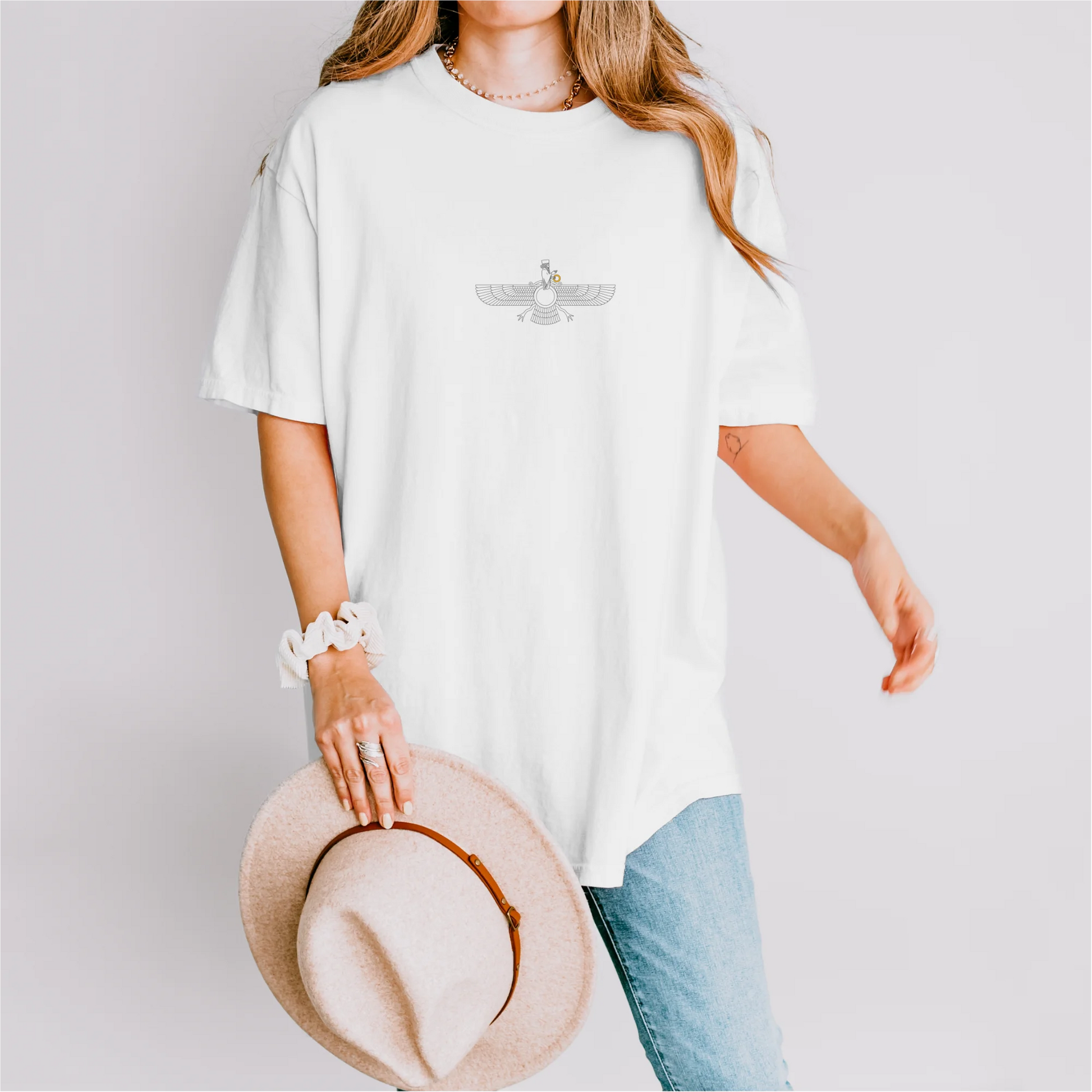 PARSLEX - Fravashi Grid cotton graphic T-shirt