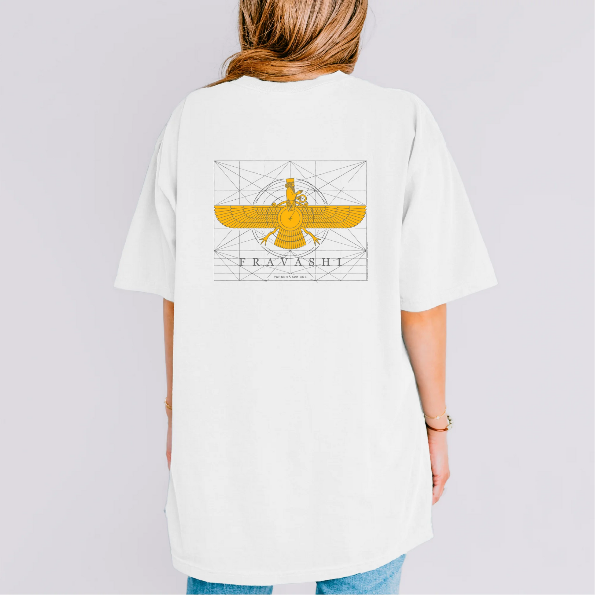 PARSLEX - Fravashi Grid cotton graphic T-shirt