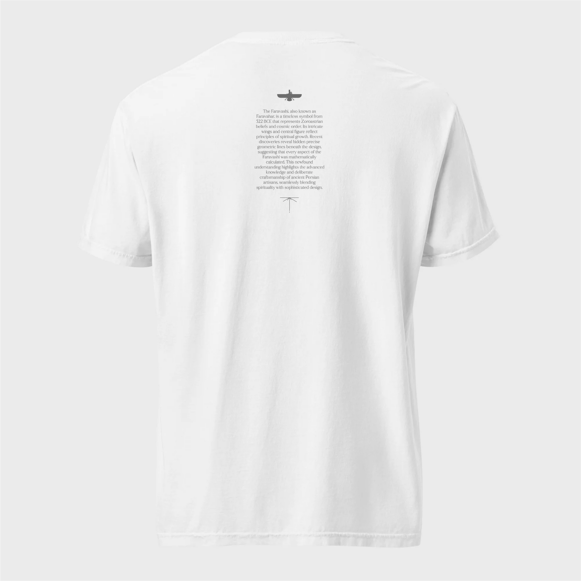 PARSLEX - Fravashi in Red Grid cotton graphic T-shirt, white color